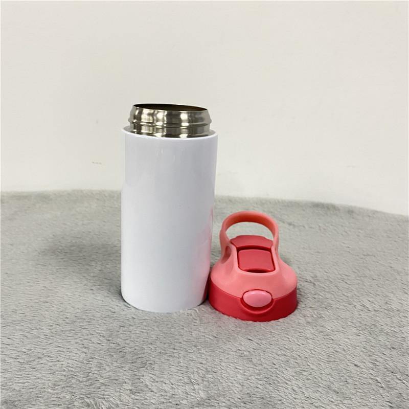 350ml / 12oz Stainless Steel Straight Sublimation Kids Tumbler with Coloured Lid - Cutey K Blanks