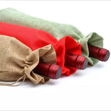 Burlap Wine Bags in 10 Colours - Cutey K Blanks