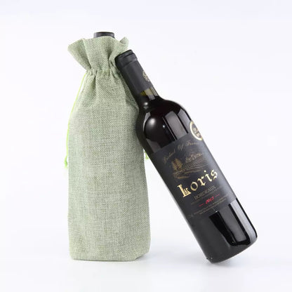 Burlap Wine Bags in 10 Colours - Cutey K Blanks