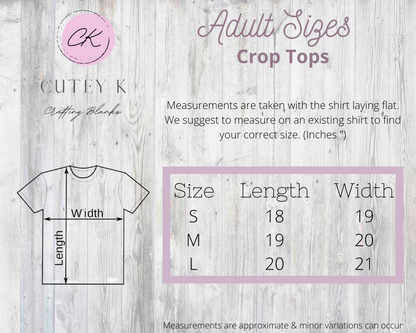 Ladies Crop Tops for Sublimation or HTV - Cutey K Blanks