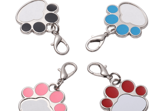 Metal Sublimation Paw Pendant for Keychain - Cutey K Blanks