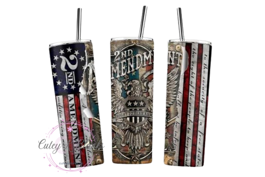 Tumbler Wraps  - Second Amendment Flag - TW100020 - Cutey K Blanks